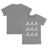 Atlanta Braves Tiny Turnip Youth Logo Grid T-Shirt - Gray - MLB Online