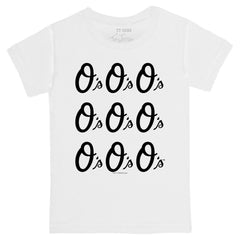 Baltimore Orioles Tiny Turnip Youth Logo Grid T-Shirt - White - MLB Online