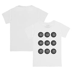 Chicago Cubs Tiny Turnip Youth Logo Grid T-Shirt - White - MLB on Sale