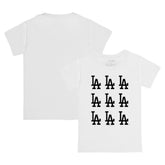 Los Angeles Dodgers Tiny Turnip Youth Logo Grid T-Shirt - White - MLB Lifestyle