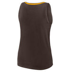 San Diego Padres Women's Plus Sized Stellar Win V-Neck Tank Top - Brown - MLB Lifestyle