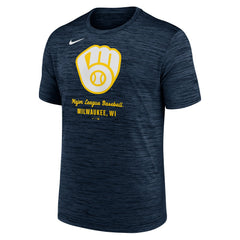 Milwaukee Brewers Nike Velocity Dri-FIT T-Shirt - Navy - Nike on Sale