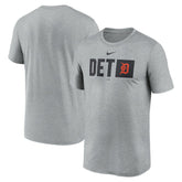 Detroit Tigers Nike Tricode Legend Performance T-Shirt - Heather Gray - Nike Lifestyle