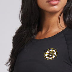 Boston Bruins lululemon Women's Swiftly Tech Short-Sleeve Shirt 2.0 - Black - NHL 202164665