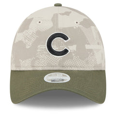 Chicago Cubs New Era Women's 2025 Armed Forces Day 9TWENTY Adjustable Hat - Light Beige/Olive - New Era Lifestyle