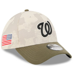 Washington Nationals New Era 2025 Armed Forces Day 39THIRTY Flex Hat - Light Beige/Olive - New Era Online