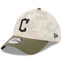 Cleveland Guardians New Era 2025 Armed Forces Day 39THIRTY Flex Hat - Light Beige/Olive - New Era Online