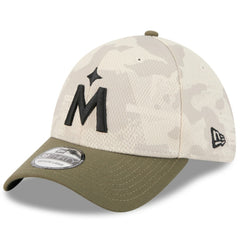 Minnesota Twins New Era 2025 Armed Forces Day 39THIRTY Flex Hat - Light Beige/Olive - New Era Discount