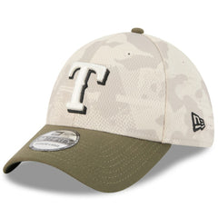 Texas Rangers New Era 2025 Armed Forces Day 39THIRTY Flex Hat - Light Beige/Olive - New Era Online