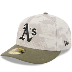 Athletics New Era 2025 Armed Forces Day 59FIFTY Fitted Hat - Light Beige/Olive - New Era Sale