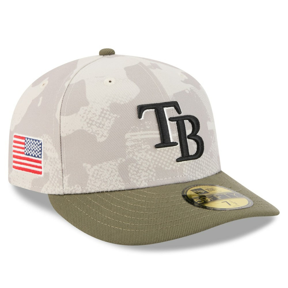 Tampa Bay Rays New Era 2025 Armed Forces Day 59FIFTY Fitted Hat - Light Beige/Olive - New Era Discount