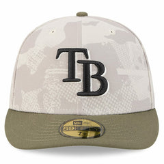 Tampa Bay Rays New Era 2025 Armed Forces Day 59FIFTY Fitted Hat - Light Beige/Olive - New Era Discount