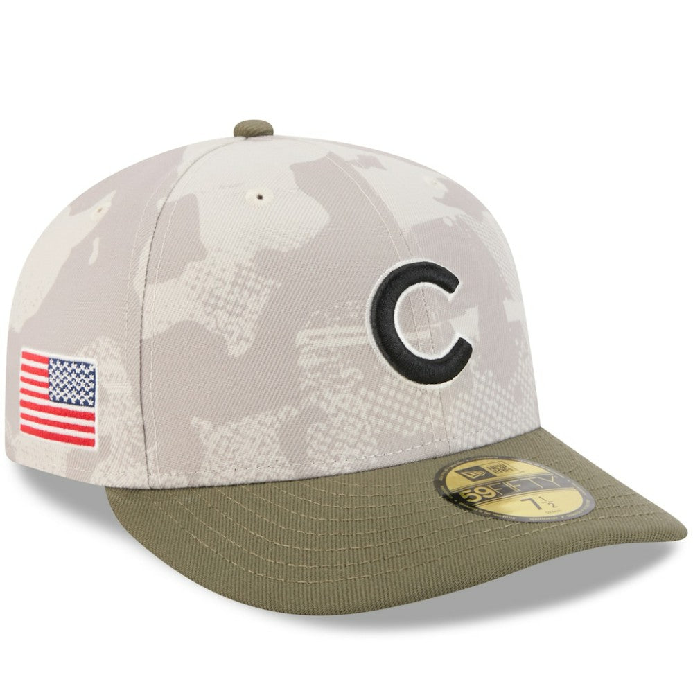 Chicago Cubs New Era 2025 Armed Forces Day 59FIFTY Fitted Hat - Light Beige/Olive - New Era Online