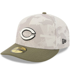 Cincinnati Reds New Era 2025 Armed Forces Day 59FIFTY Fitted Hat - Light Beige/Olive - New Era Discount