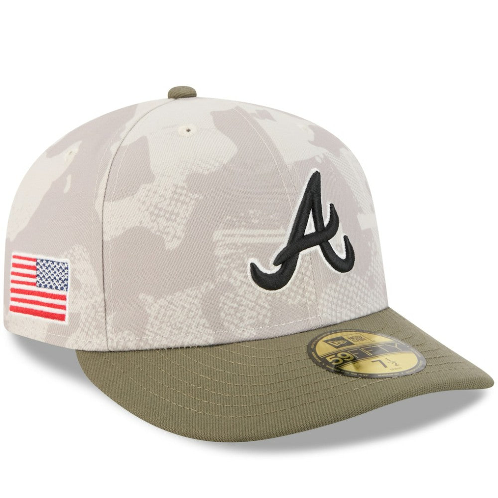 Atlanta Braves New Era 2025 Armed Forces Day 59FIFTY Fitted Hat - Light Beige/Olive - New Era Online