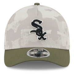 Chicago White Sox New Era 2025 Armed Forces Day 9FORTY M-Crown A-Frame Adjustable Hat - Light Beige/Olive - New Era Sale