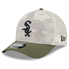 Chicago White Sox New Era 2025 Armed Forces Day 9FORTY M-Crown A-Frame Adjustable Hat - Light Beige/Olive - New Era Sale