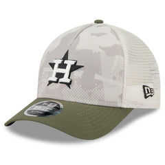Houston Astros New Era 2025 Armed Forces Day 9FORTY M-Crown A-Frame Adjustable Hat - Light Beige/Olive - New Era Discount