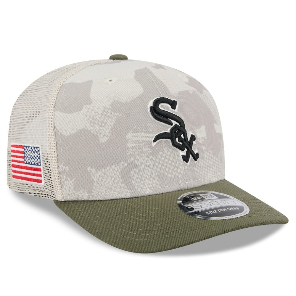 Chicago White Sox New Era 2025 Armed Forces Day 9SEVENTY Stretch-Snap Hat - Light Beige/Olive - New Era Sale