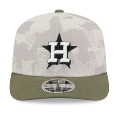 Houston Astros New Era 2025 Armed Forces Day 9SEVENTY Stretch-Snap Hat - Light Beige/Olive - New Era Discount