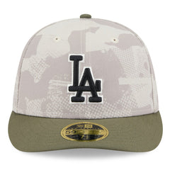 Los Angeles Dodgers New Era 2025 Armed Forces Day Low Profile 59FIFTY Fitted Hat - Light Beige/Olive - New Era on Sale