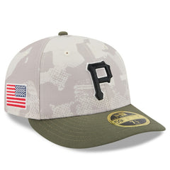Pittsburgh Pirates New Era 2025 Armed Forces Day Low Profile 59FIFTY Fitted Hat - Light Beige/Olive - New Era Discount