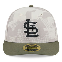 St. Louis Cardinals New Era 2025 Armed Forces Day Low Profile 59FIFTY Fitted Hat - Light Beige/Olive - New Era Lifestyle