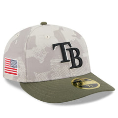 Tampa Bay Rays New Era 2025 Armed Forces Day Low Profile 59FIFTY Fitted Hat - Light Beige/Olive - New Era Discount
