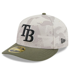 Tampa Bay Rays New Era 2025 Armed Forces Day Low Profile 59FIFTY Fitted Hat - Light Beige/Olive - New Era Discount