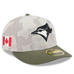 Toronto Blue Jays New Era 2025 Armed Forces Day Low Profile 59FIFTY Fitted Hat - Light Beige/Olive - New Era Discount