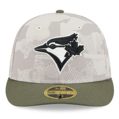 Toronto Blue Jays New Era 2025 Armed Forces Day Low Profile 59FIFTY Fitted Hat - Light Beige/Olive - New Era Discount