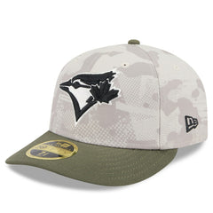 Toronto Blue Jays New Era 2025 Armed Forces Day Low Profile 59FIFTY Fitted Hat - Light Beige/Olive - New Era Discount