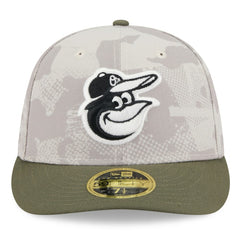 Baltimore Orioles New Era 2025 Armed Forces Day Low Profile 59FIFTY Fitted Hat - Light Beige/Olive - New Era on Sale