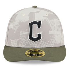 Cleveland Guardians New Era 2025 Armed Forces Day Low Profile 59FIFTY Fitted Hat - Light Beige/Olive - New Era Discount