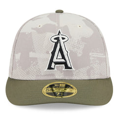 Los Angeles Angels New Era 2025 Armed Forces Day Low Profile 59FIFTY Fitted Hat - Light Beige/Olive - New Era Discount