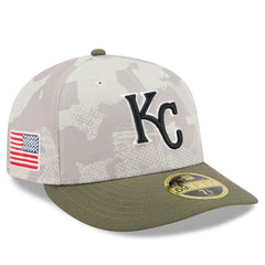 Kansas City Royals New Era 2025 Armed Forces Day Low Profile 59FIFTY Fitted Hat - Light Beige/Olive - New Era Lifestyle
