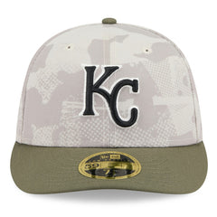 Kansas City Royals New Era 2025 Armed Forces Day Low Profile 59FIFTY Fitted Hat - Light Beige/Olive - New Era Lifestyle