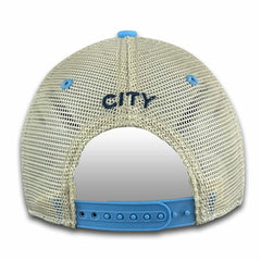 Manchester City 1863FC Mono Badge Vintage Trucker Adjustable Hat Sky Blue