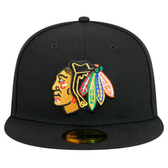 Chicago Blackhawks New Era Core 59FIFTY Fitted Hat - Black - NHL 202165699