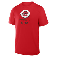 Cincinnati Reds Fanatics Clubhouse Legacy Side Swipe T-Shirt - Red - Fanatics Lifestyle