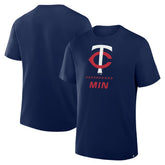 Minnesota Twins Fanatics Clubhouse Legacy Side Swipe T-Shirt - Navy - Fanatics Discount
