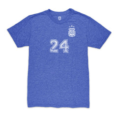 Enzo Fernández Argentina National Team 1863FC Player Vintage Tri-Blend T-Shirt Blue
