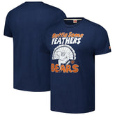 Chicago Bears Homage Unisex Ruffle Some Feathers Tri-Blend T-Shirt Navy