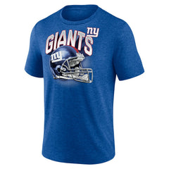 Fanatics New York Giants Tri-Blend Helmet End Around T-Shirt Heather Royal