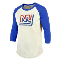 Lawrence Taylor New York Giants Majestic Threads Retired Player Name & Number 3/4 Raglan Sleeve T-Shirt Cream/Red