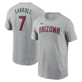 Corbin Carroll Arizona Diamondbacks Nike Fuse Name & Number T-Shirt - Heather Gray - Nike Online