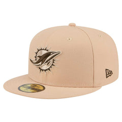 Miami Dolphins New Era Candied Pecan 59FIFTY Fitted Hat Tan