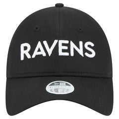 Baltimore Ravens New Era Women's Cece 9TWENTY Adjustable Hat Black