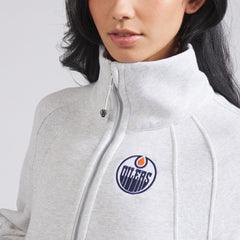 Edmonton Oilers lululemon Women's Scuba Oversized Half Zip Top - Heather Gray - NHL 202171388