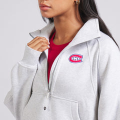 Montreal Canadiens lululemon Women's Scuba Oversized Half Zip Top - Heather Gray - NHL 202171389